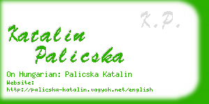 katalin palicska business card